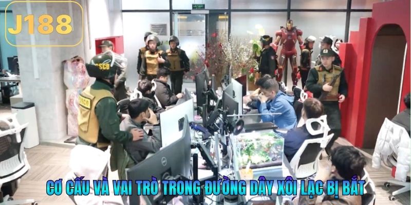 Bảng mô tả cơ cấu và vai trò trong đường dây Xôi Lạc bị bắt