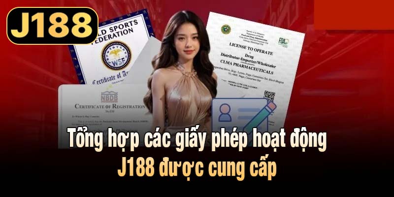 Tổng hợp các giấy phép hoạt động J188 được cung cấp